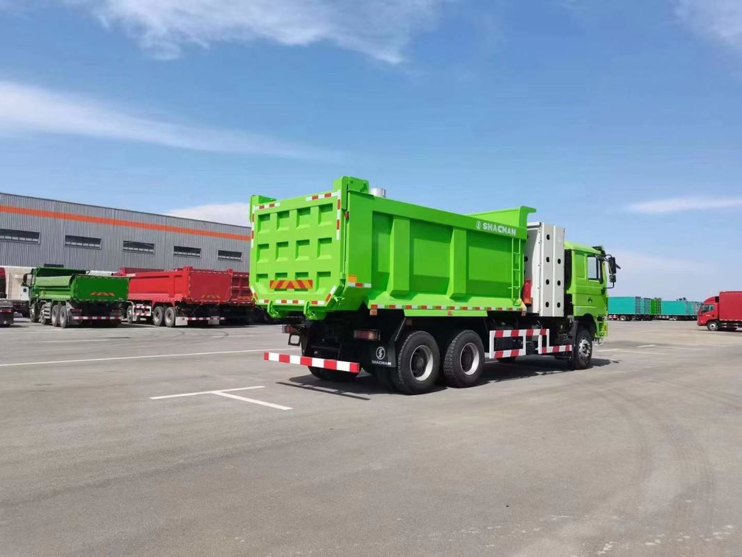 10 ruote SHACMAN F3000 CNG Dump Truck 6x4 Euro V WEICHAI-430HP Verde Perfetto per la costruzione e l'estrazione mineraria