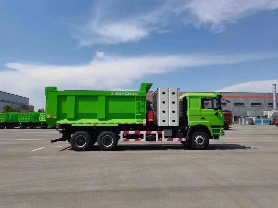 10 ruote SHACMAN F3000 CNG Dump Truck 6x4 Euro V WEICHAI-430HP Verde Perfetto per la costruzione e l'estrazione mineraria