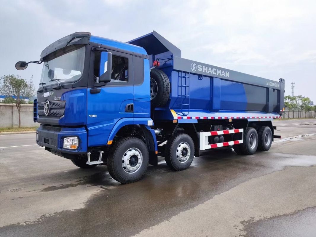 SHACMAN X3000 Dump Truck 8x4 380hp EuroII Blu U-bucket Tipper motore WEICHAI