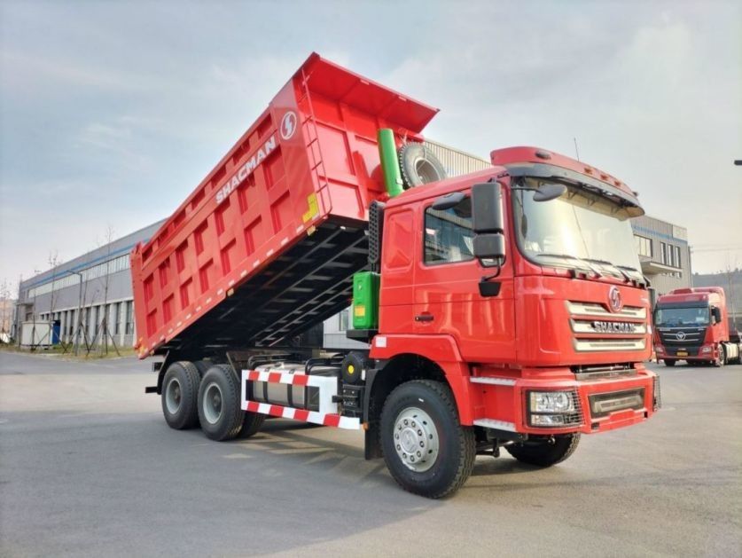 10 pneumatici SHACMAN 30t Dump Truck F3000 6x4 380hp EuroII motore diesel Red Tipper