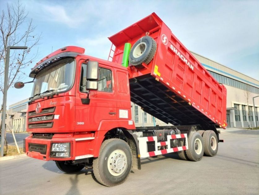 10 pneumatici SHACMAN 30t Dump Truck F3000 6x4 380hp EuroII motore diesel Red Tipper