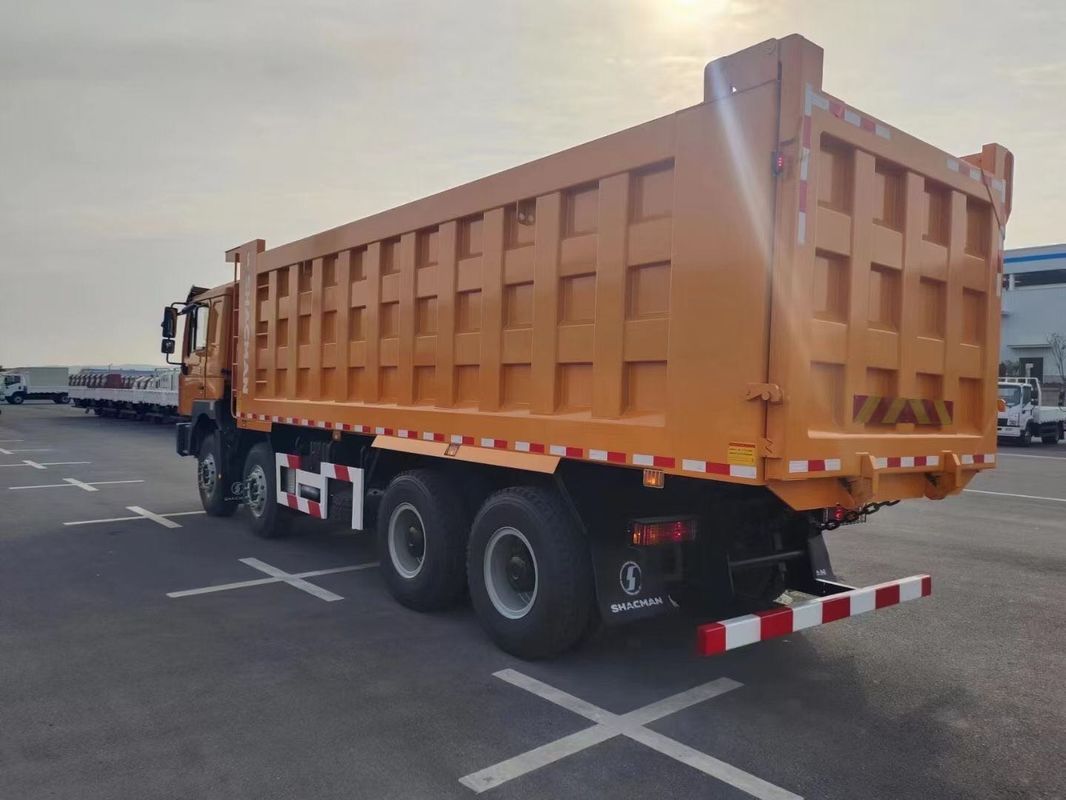 SHACMAN F3000 Tipper Dump Truck 8x4 380hp EuroII Orange 12 ruote motore WEICHAI