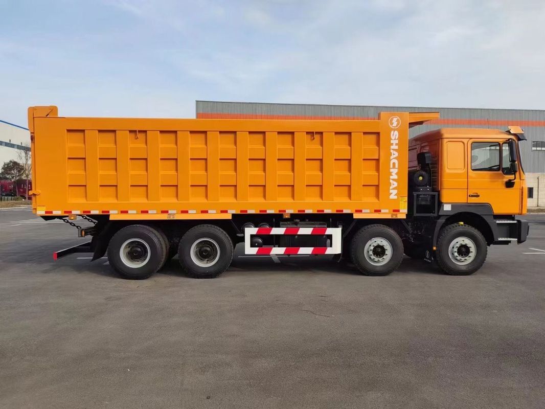 SHACMAN F3000 Tipper Dump Truck 8x4 380hp EuroII Orange 12 ruote motore WEICHAI