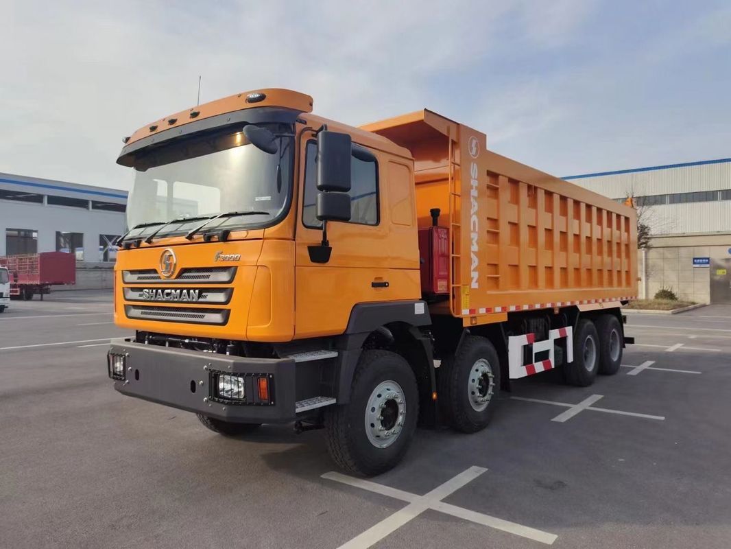 SHACMAN F3000 Tipper Dump Truck 8x4 380hp EuroII Orange 12 ruote motore WEICHAI
