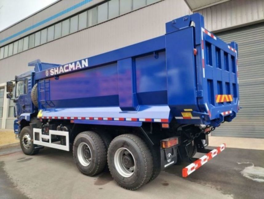 SHACMAN U-Cargo box Dump Truck 6x4 H3000 380 EuroII Blue Tipper Standard cab 12.00R20 pneumatici