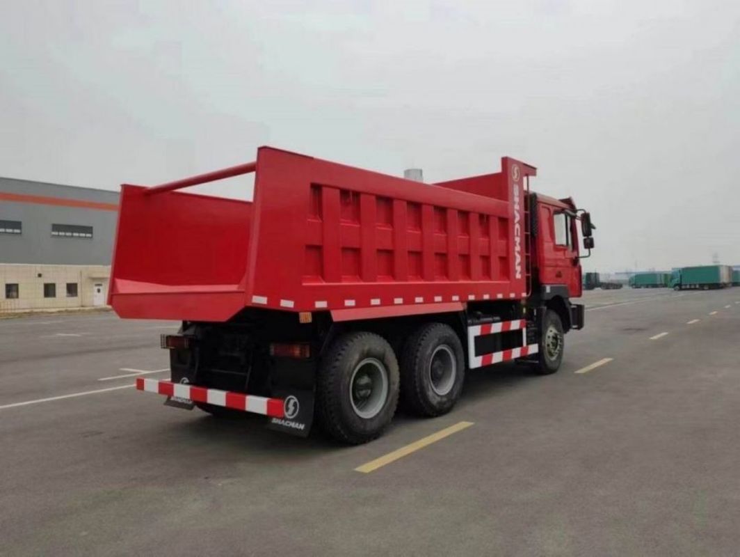 10 tentativi SHACMAN Red Dump Truck F3000 Dump Truck Veicolo 380HP per l'estrazione mineraria