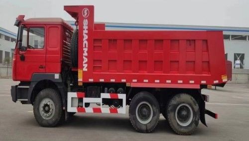 10 tentativi SHACMAN Red Dump Truck F3000 Dump Truck Veicolo 380HP per l'estrazione mineraria