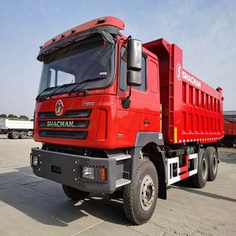 10 tentativi SHACMAN Red Dump Truck F3000 Dump Truck Veicolo 380HP per l'estrazione mineraria