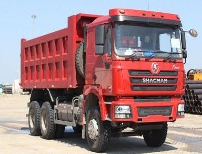 10 tentativi SHACMAN Red Dump Truck F3000 Dump Truck Veicolo 380HP per l'estrazione mineraria