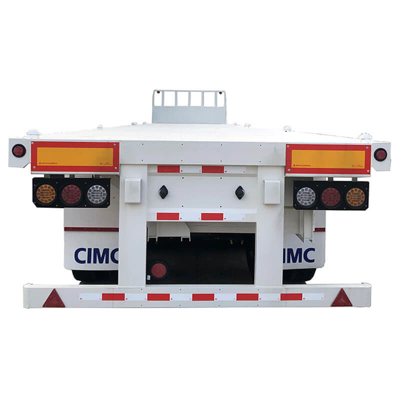 Rimorchio pianale estensibile CMCC a 3 assi da 40 tonnellate e 40 piedi in vendita