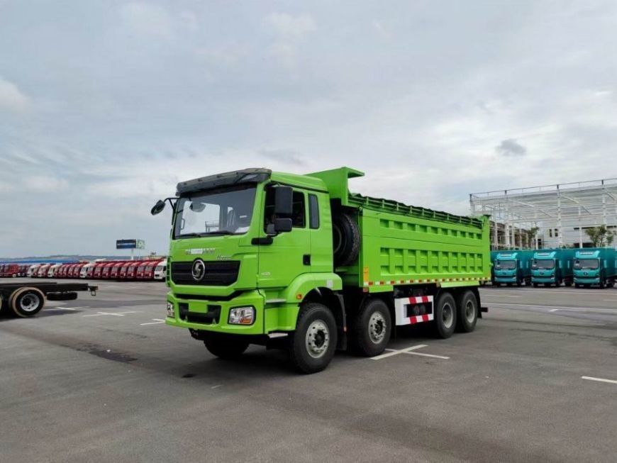 9.5T SHACMAN H3000 Dump Truck 8x4 430 EuroV Green Dump Truck MAN Assi 2*16T