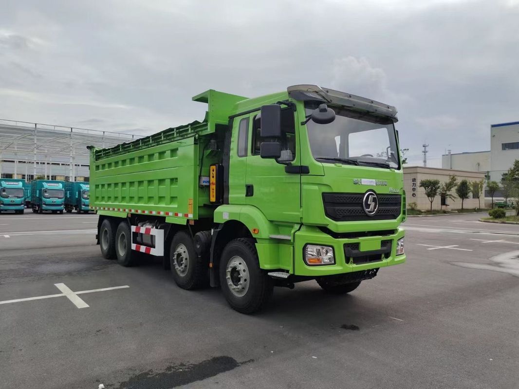 Nuovo camion pesante SHACMAN H3000 8x4 375hp EuroV verde 12 ruote tipper