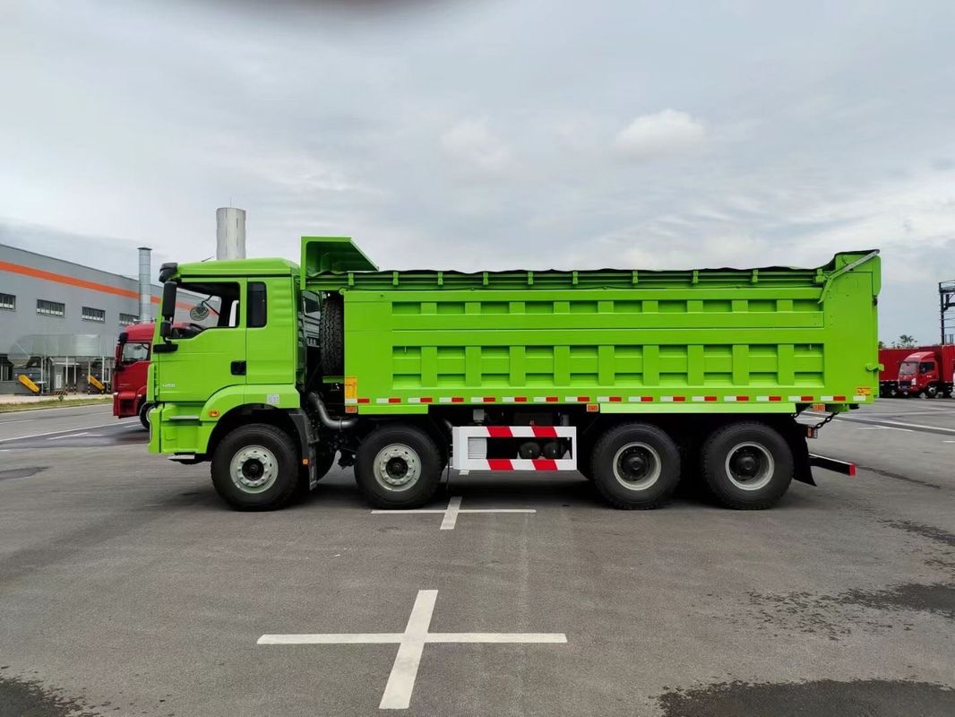 Nuovo camion pesante SHACMAN H3000 8x4 375hp EuroV verde 12 ruote tipper