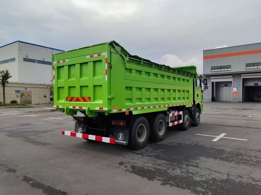Nuovo camion pesante SHACMAN H3000 8x4 375hp EuroV verde 12 ruote tipper