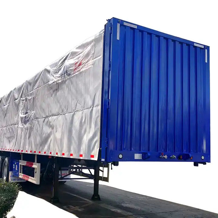 CIMC Semi rimorchio a tenda laterale a tre assi di tipo furgone a scatola per il trasporto di merci su pallet