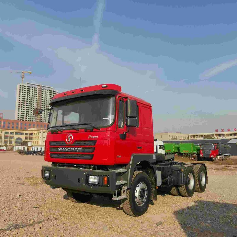 Rosso SHACMAN F3000 375HP Euro V 6 ruote motore di trattore 4x2 WEICHAI