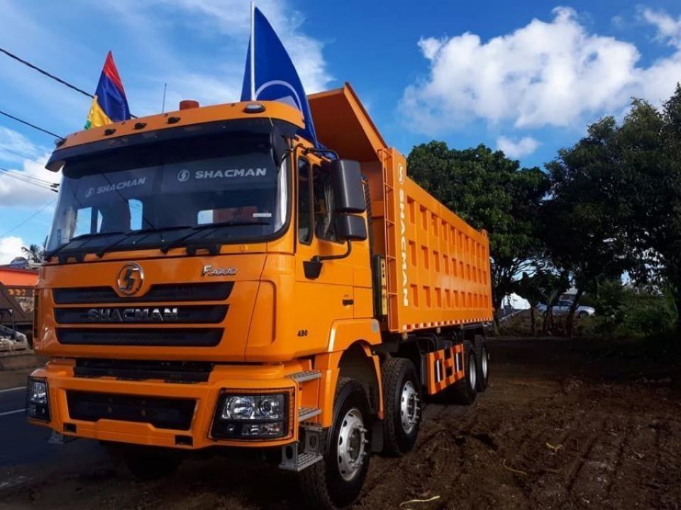 SHACMAN F3000 8x4 380hp EuroV Dump Truck doppio stadio asse con motore WEICHAI