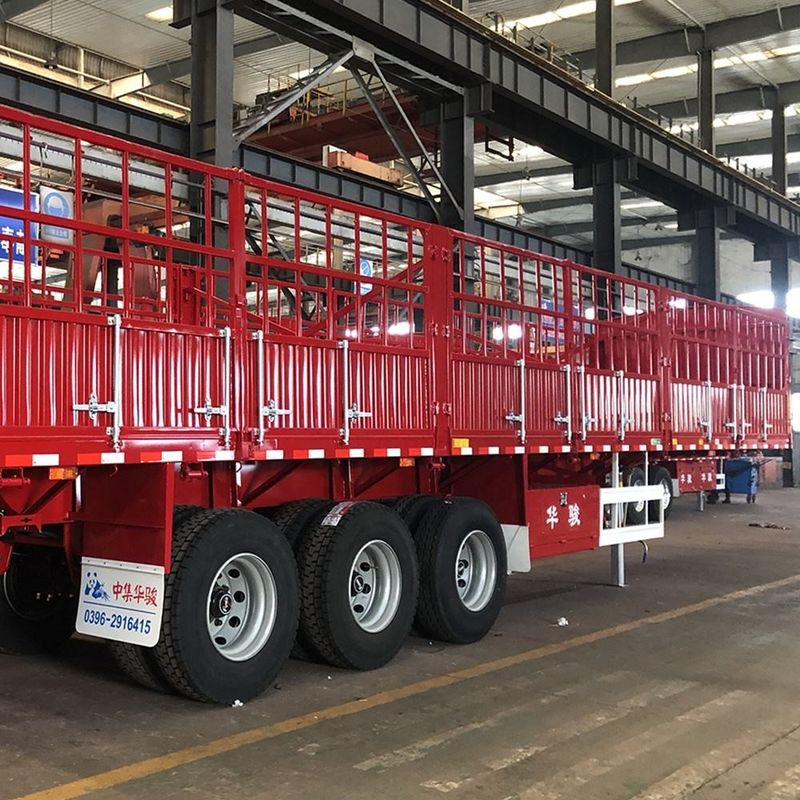 CIMC 3 assi recinzione semirimorchio 60 tonnellate Container Twist Lock SHACMAN Recinzione Cargo
