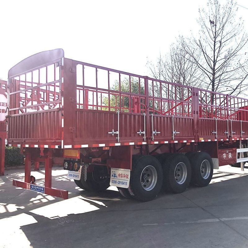 CIMC 3 assi recinzione semirimorchio 60 tonnellate Container Twist Lock SHACMAN Recinzione Cargo