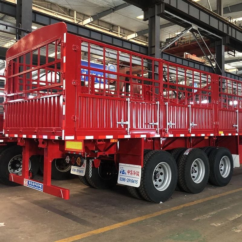 CIMC 3 assi recinzione semirimorchio 60 tonnellate Container Twist Lock SHACMAN Recinzione Cargo