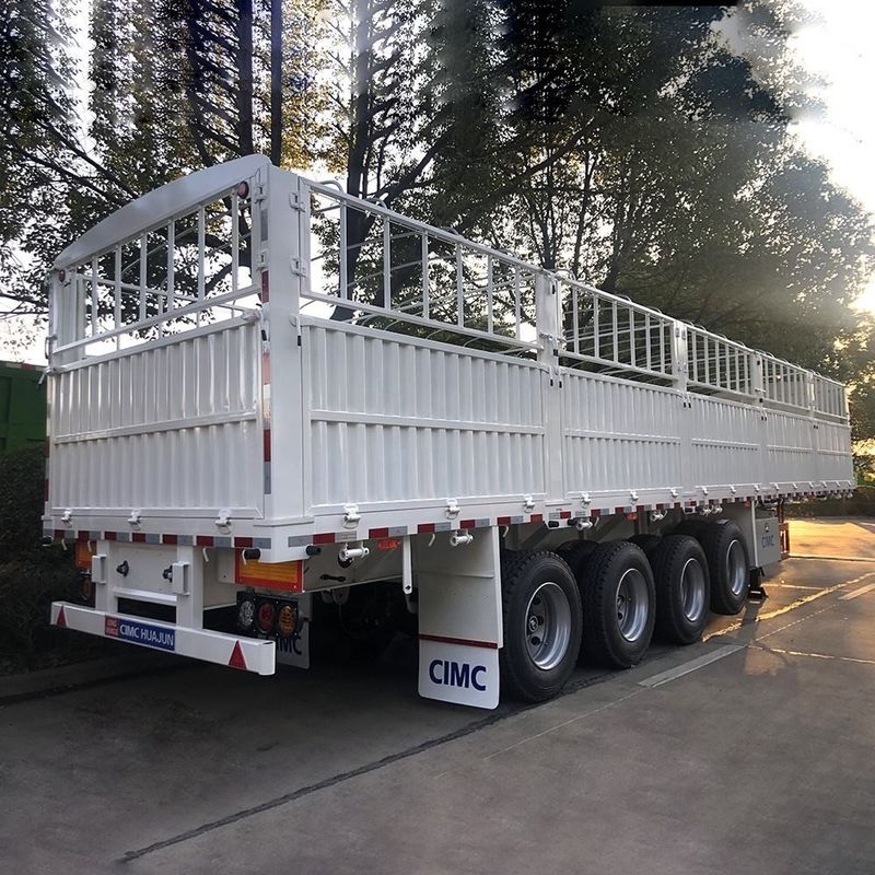 CIMC 3 / 4 assi recinzione semirimorchio 60 70 tonnellate recinto camion merci SHACMAN