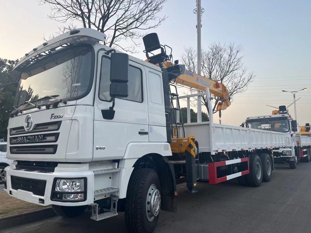Autocarro con gru SHACMAN F3000 6x4 340 CV, cassone EuroII
